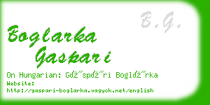 boglarka gaspari business card